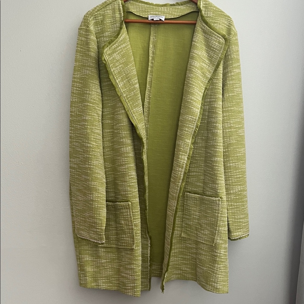 Isaac Mizrahi Green Women's Sweater Coat, 2x